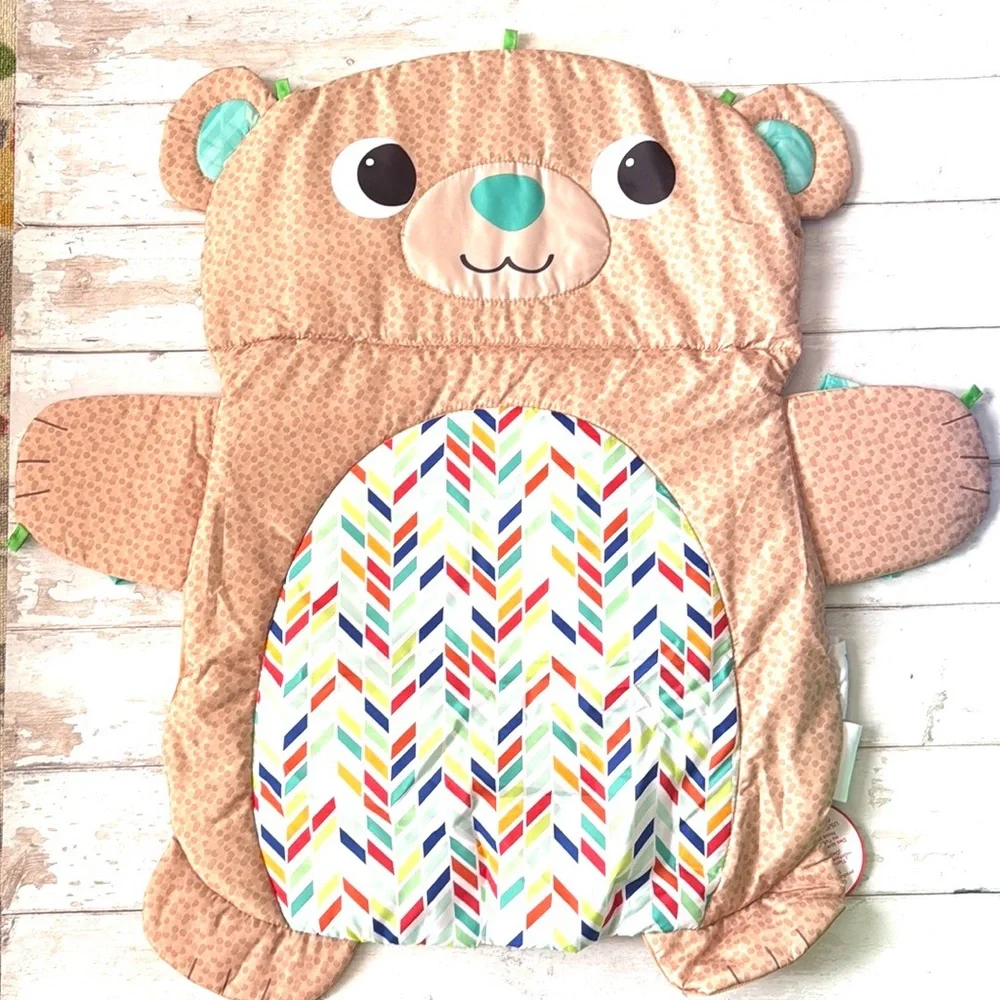 Bright Starts Tummy Time Mat Brown Bear Design Baby Gear Kids Matt